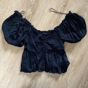 Black Boho Top